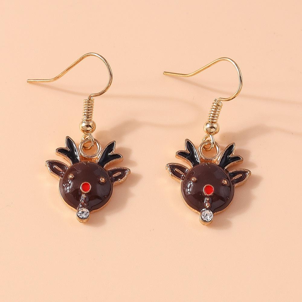 Weihnachtselch & Weihnachtsmann Schneeflocken-Ohrringe mit Persönlichkeit