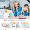 For iPad (2025)/iPad 10.9 (2022) Case PC + Silicone Colorful Tablet Cover with Cat Kickstand/Shoulder Strap