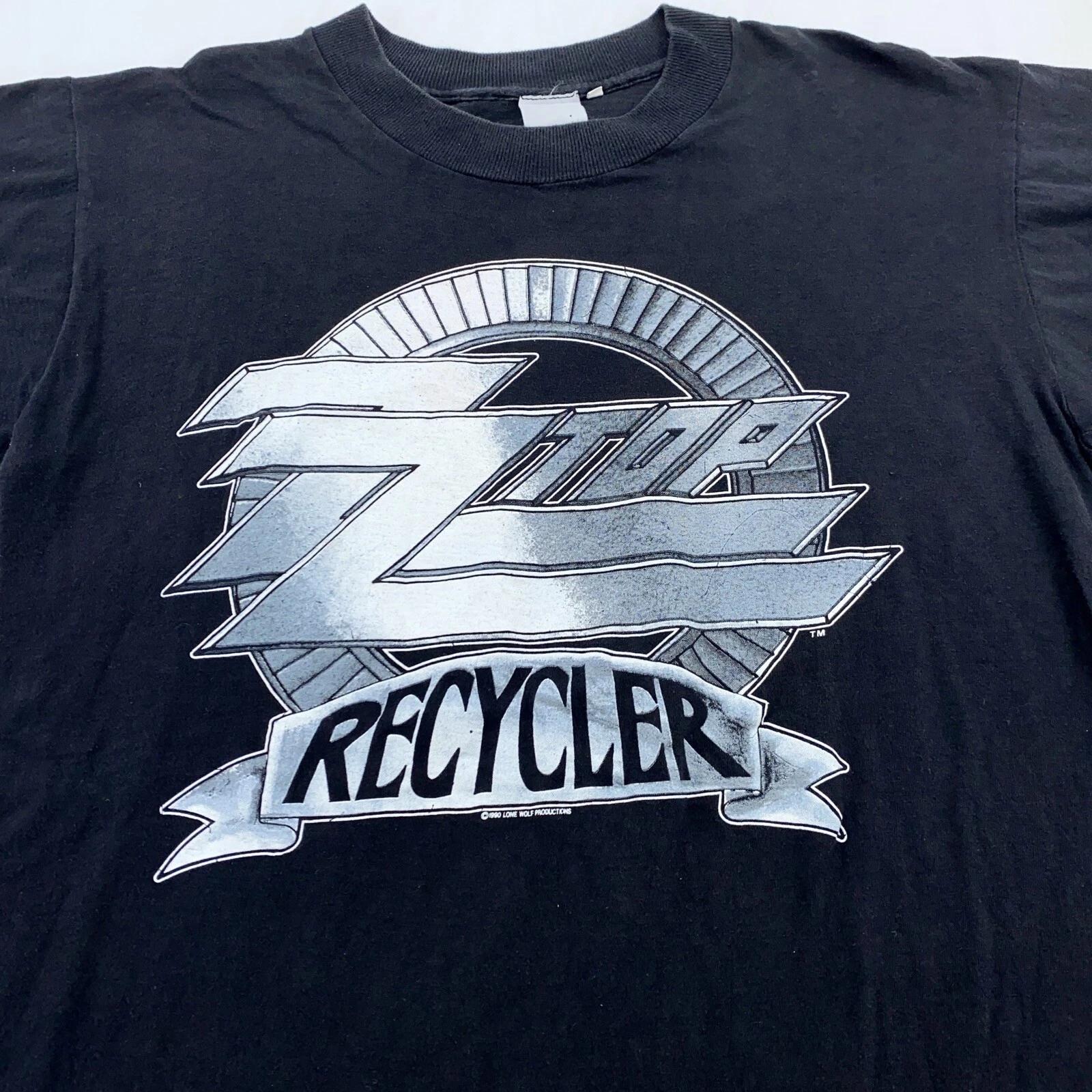 vintage 1991 ZZ TOP RECYCLER WORLD TOUR T-Shirt SMALL/MEDIUM rock concert 90s M