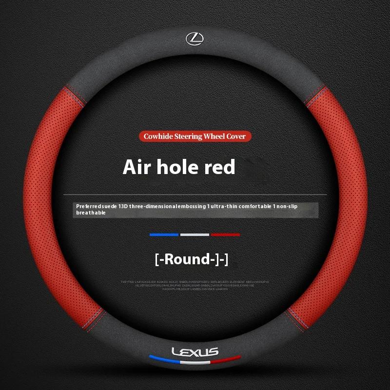 Car Suede Leather Steering Wheel Cover For Lexus F Sport ES200 ES300 RX300 LS500h GS250 GS300 IS300 CT200h NX300 UX300 LX570 HS