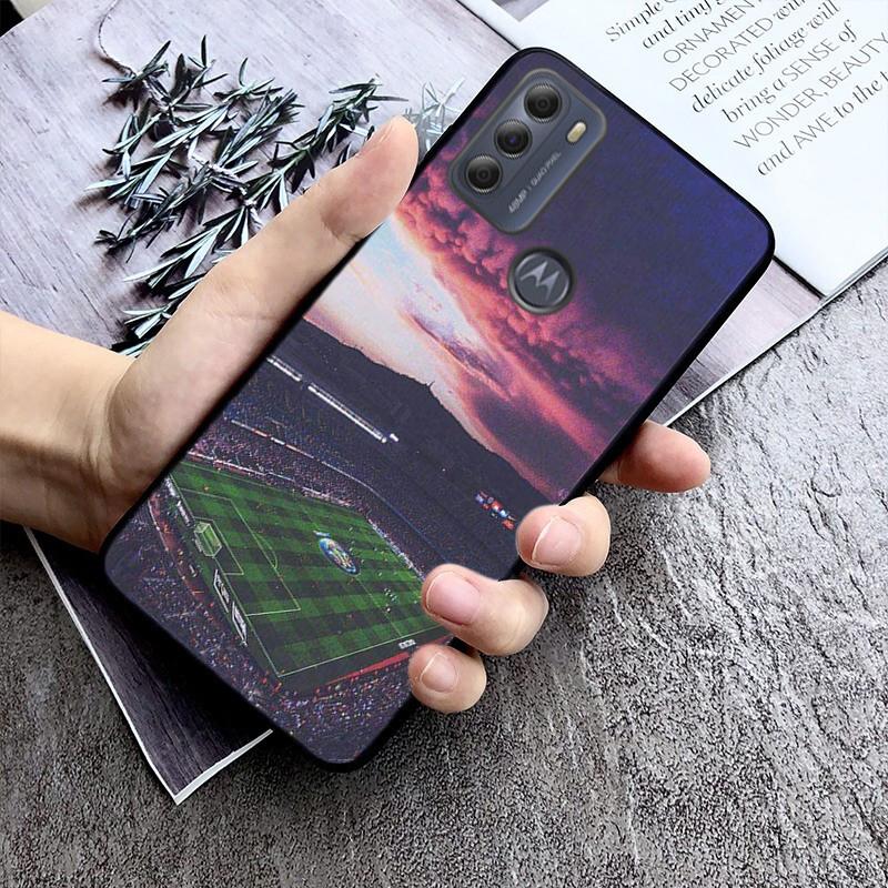 Fußball-Sport-Telefonhülle für Motorola Moto E7 Plus E32 E20 E40 Edge 20 Lite G22 G52 G20 G30 G100 G60 G50 G10 G Pure G Stylus