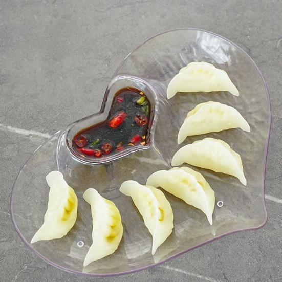 Chip and Dip Serving Set Divided Serving Platter Sushi Plates with Sauce Section Cheeses Serving Tray for Dumpling Appetizer Taco Sushi