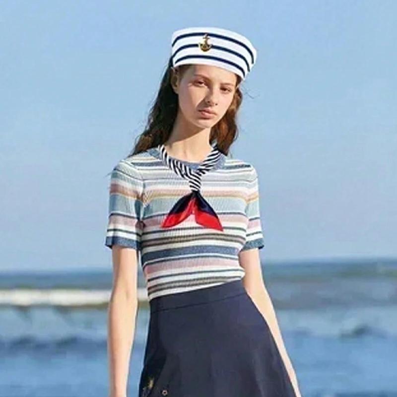 2 Pieces Women Men Navy Outfit Sailor Costume Captain Hat Sailor Scarf For Halloween,Navy Themed Party,Marine Costume Accessory