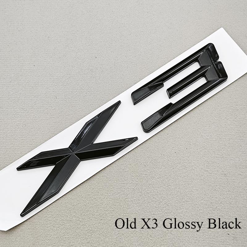 3D ABS Chrome Black Car Letter Rear Trunk Logo X3 X5 Stickr Badge Decal For BMW X3 X5 F25 E83 XDRIVE 20d 20i 30d 30i Accessories