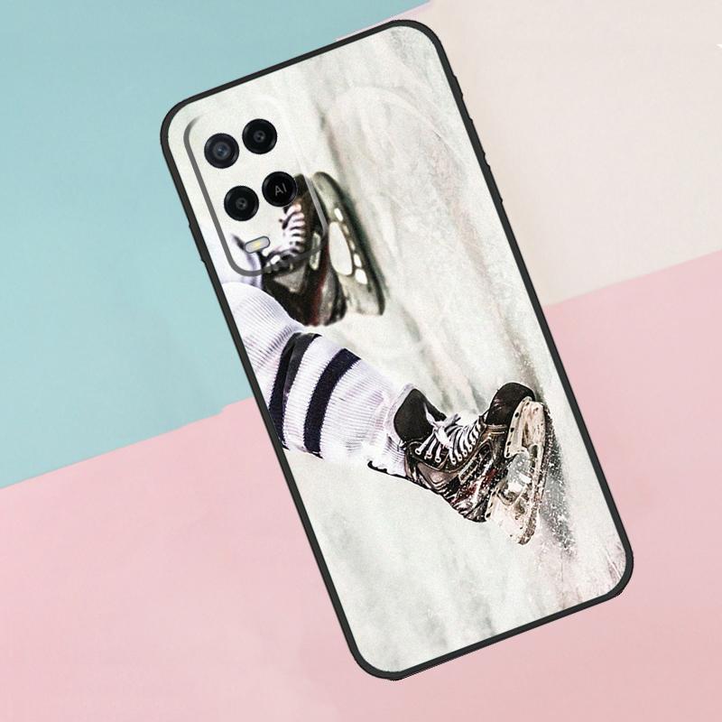 Ice Hockey Sport For Oppo A17 A77 A60 A74 A94 A54 A18 A38 A58 A78 A98 A40 A80 A16 A76 A96 A15 A57S Phone Case