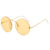 Vintage Style Sunglasses For Men Round Shape Rimless Anti-Glare Sun Glasses For Women Fashion Trendy Female Sunglass