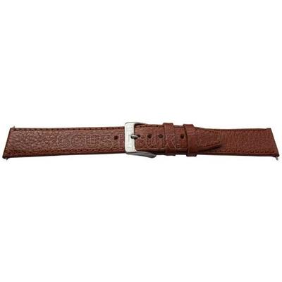 Watch Strap - MY-MONTRE - Classic Semi-gloss Tan - Buffalo Leather - 20mm - Stainless Steel Buckle