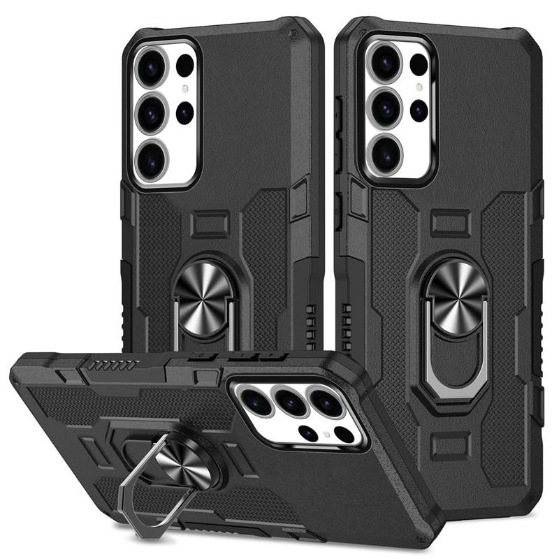 

Armor Shockproof Magnetic Ring Stand Holder Case For Samsung Galaxy S25 Ultra S25 Plus SamsungS25 5G Back Cover For Samsung S25 чёрный