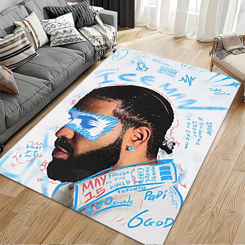 Aesthetic Geometric Modern Wall Art Area Rug, Non-Slip Washable Throw Carpet for Living Room Bedroom Entryway Home #1028
