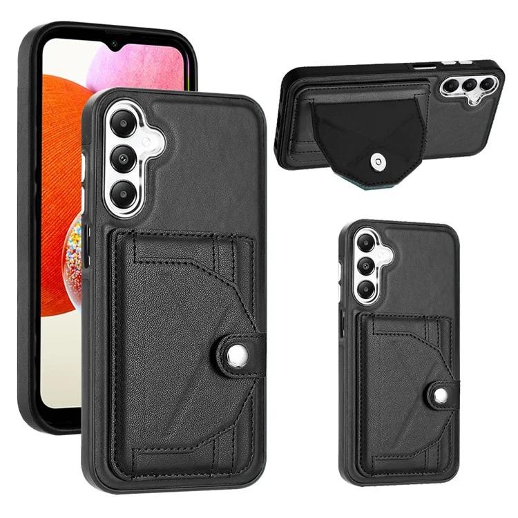 

YB Leather Coating Series-4 for Samsung Galaxy A15 4G Phone Case with Card Slots Kickstand