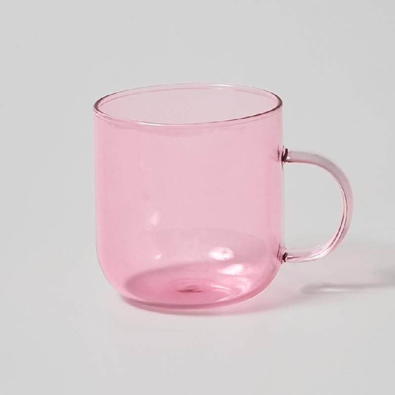 Varmebestandig glass Fargerike kaffeglass med hank Husholdningsmelk Frokostkopp Nordisk Moderne Krus Drikkeglass