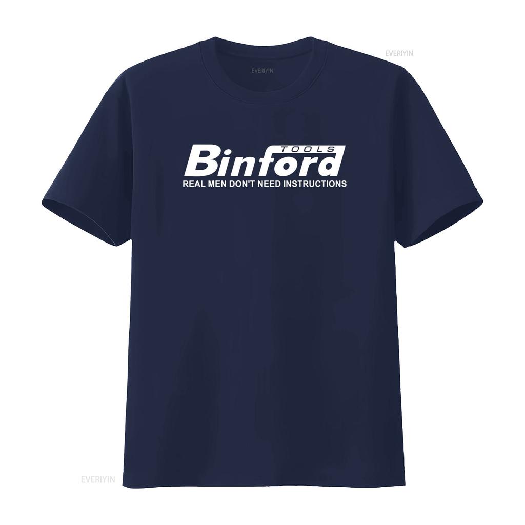 Mens Binford Tools T Shirt Real Men Dont Need Instructions Print Up To 5XL Vintage Washed Casual Soft Top For Everyday Wear