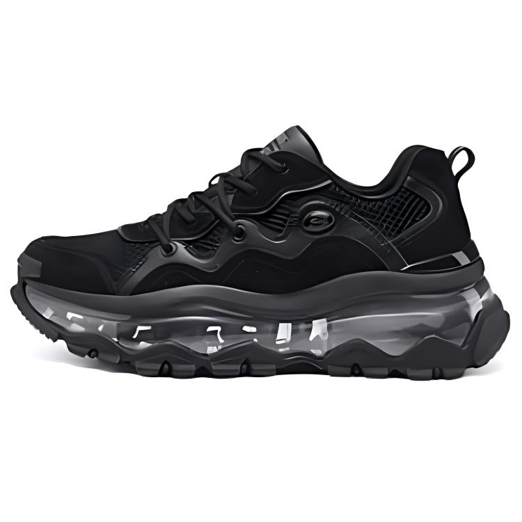 Skechers Street Blox Ткань Синтетическая кожа Удобные Дышащие Прочные Низкие Папины кроссовки Женские кроссовки Черные 177935-BBK 35