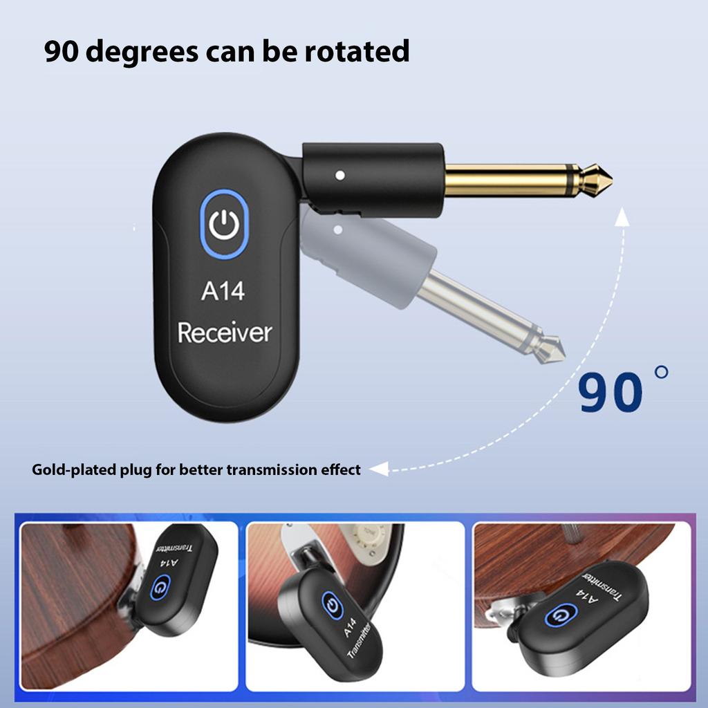 Sistema de guitarra inalámbrico 2.4G, transmisor y receptor de guitarra portátil recargable, modo dual