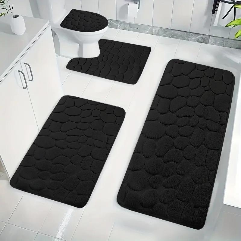 1-4 PCS Memory Foam Bathroom Mat Set - Ultra Absorbent, Non-Slip, Soft & Comfortable for Shower and Laundry Room Perfect for Home Decor
