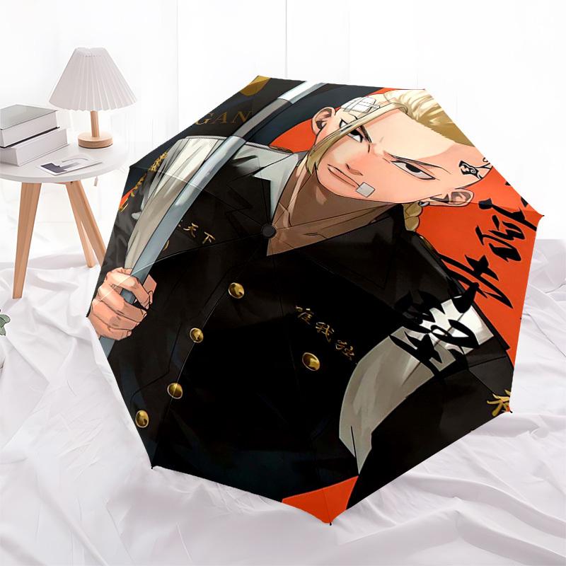 

1pc Dorohedoro Ganyu Outdoor Umbrella - Automatic Opening/Closing, Portable 3-Fold Design, 8-Bone Iron Frame, Perfect Gift for Fans, Travelers, Daily