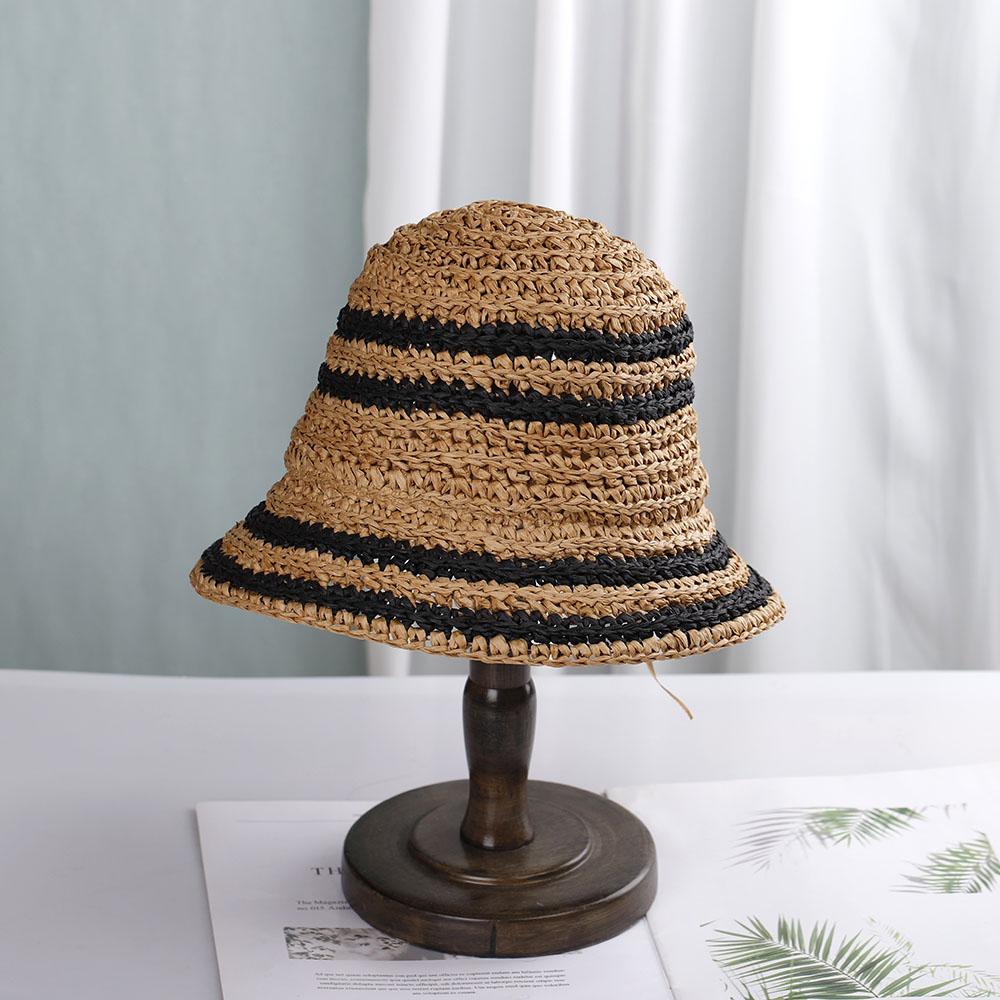 Women's Beach Hat Bucket Hat Women's Cap 2022 Balaclava Rafia Sun Hat Visor Hat Straw Hat Panama for Girls Women's Summer Hat