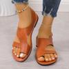 Fashion Shoes for Women 2024 High Quality Summer Women's Sandals Solid Toe Set Chunky Heels Light Concise Large Size Beach Sandals Women