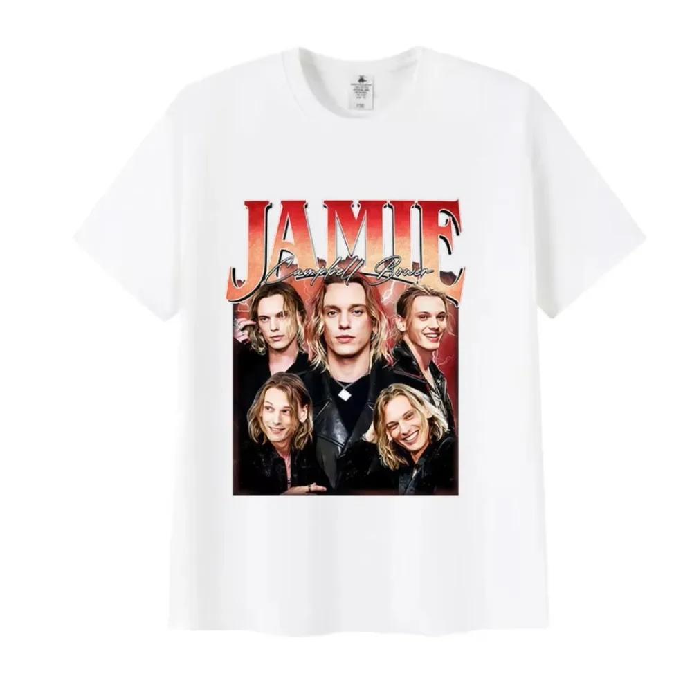 Jamie Campbell Bower Maglietta Grafica Vintage Unisex Moda Gotica T-shirt Oversize Alta Qualità Cotone Puro T-shirt Streetwear
