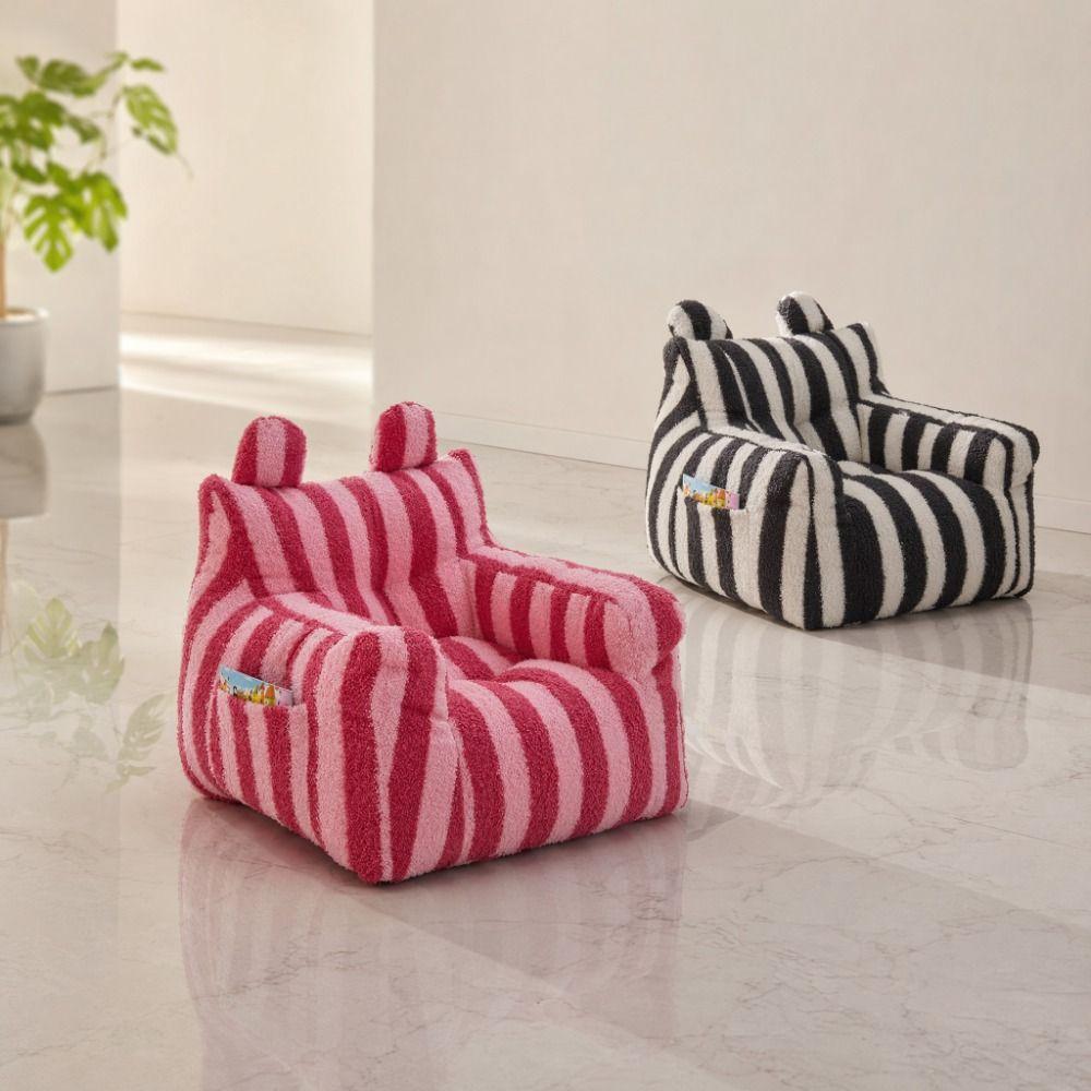 Weicher Stoff Fauler Sofa Bequemer Ergonomischer Kinder Sofa Stuhl Einfach Niedlich Flauschiger Sofa Wohnzimmer