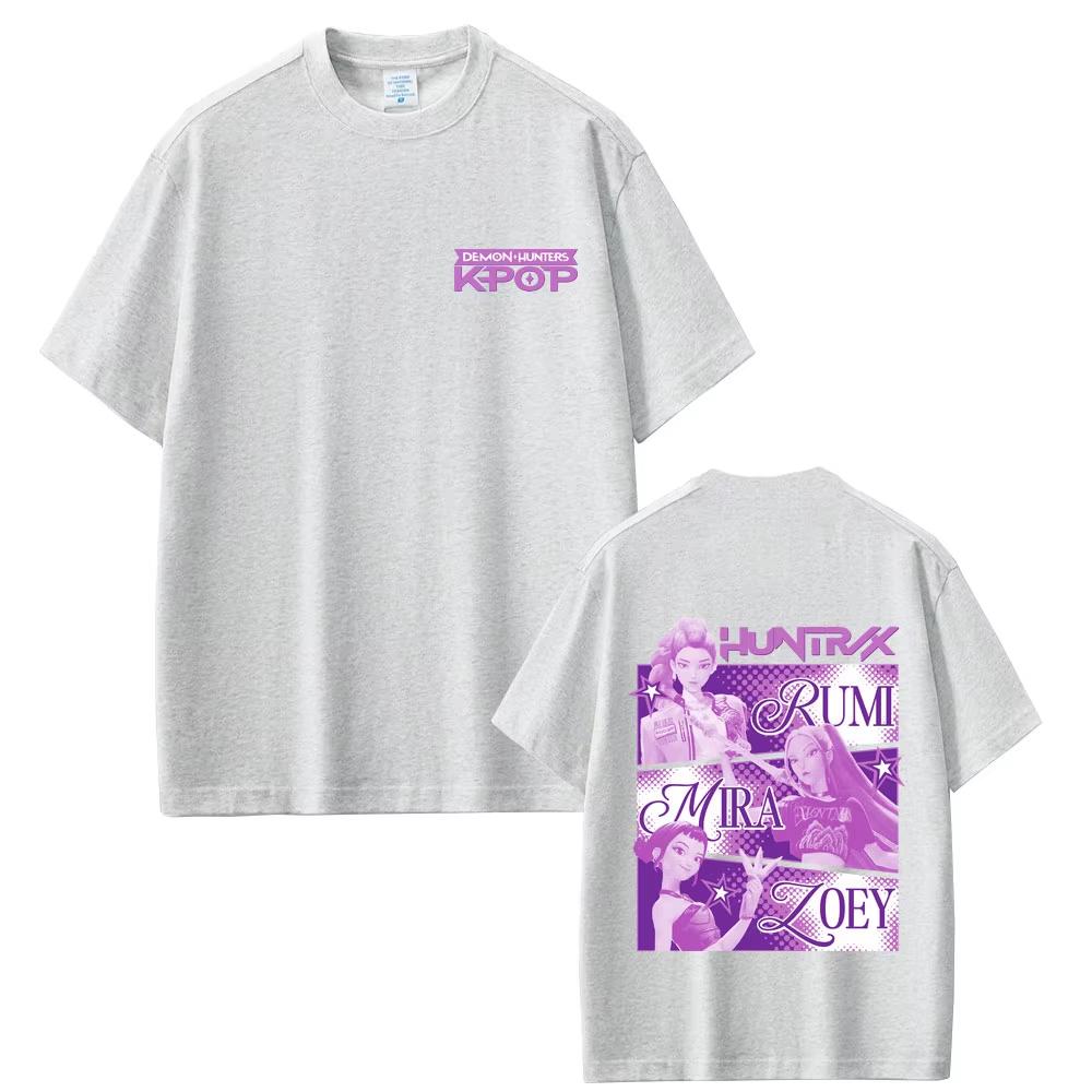 

Movie KPop Demon Hunters Rumi Mira Zoey T Shirt Men s Women Fashion Vintage Streetwear Unisex Casual Oversized Crewneck T-shirts 4XL