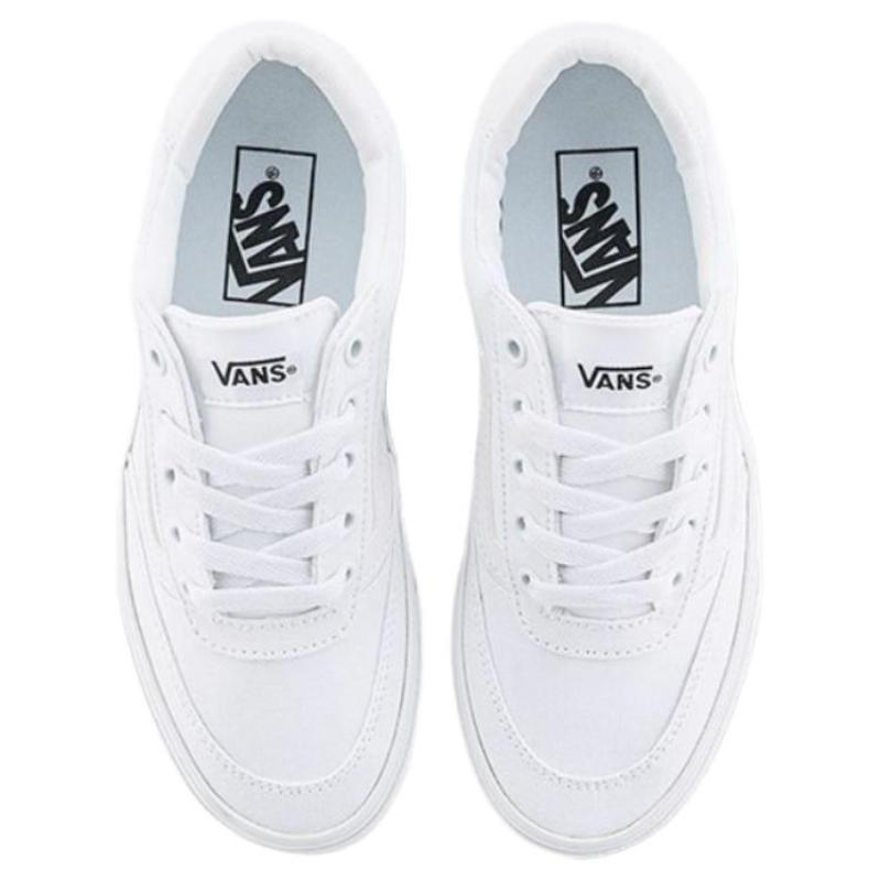 Vans Brooklyn LS Slip Resistant Abrasion Resistant Low Top Skateboard Shoes Women's White Sneakers VN000D7UWWW