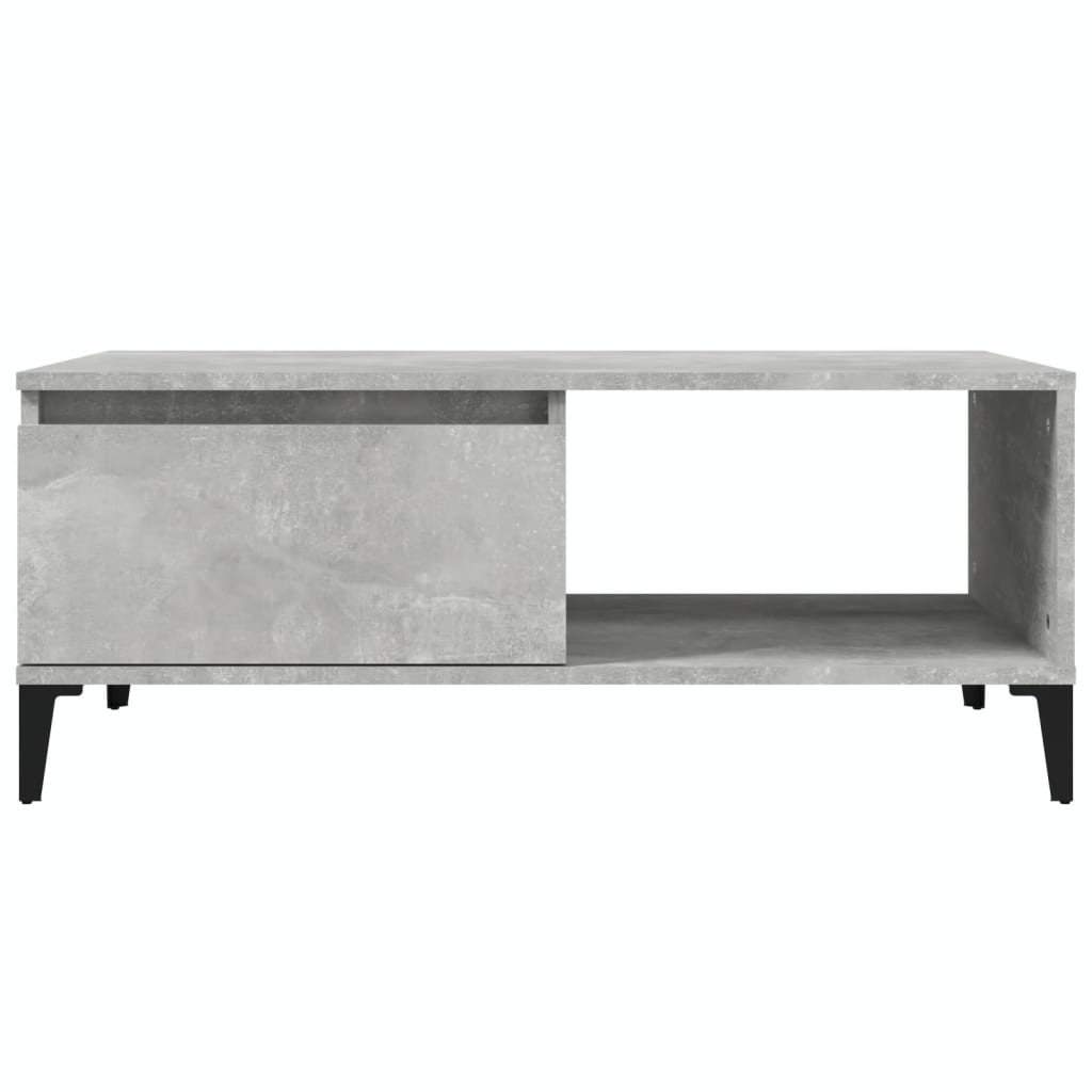 Coffee Table Concrete Grey 90 x 50 x 36.5 cm Particleboard