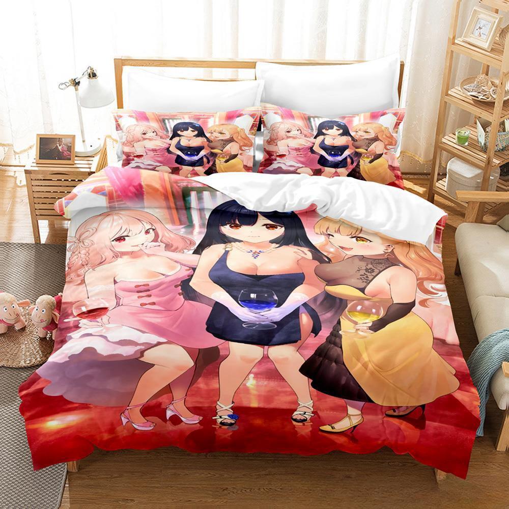 3d Print Kawaii  My Life As Inukai-san’s Dog Bedding Set Cartoon  three-piece Set Adult Kid Bedroom Duvet Cover Sets