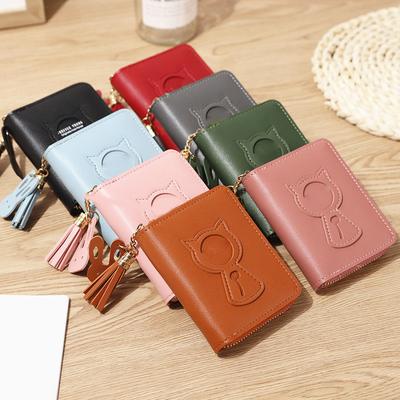 Short Credit Card Holder Wallet Bags Women's Zipper Money Wallet Tassel Simple Clutch Bag Coin Purse Female Wallet Money Clip