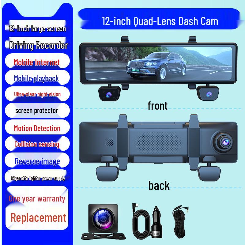 2025 Wireless 360° Dash Cam with Sentinel Mode & 24-Hour Parking Monitoring