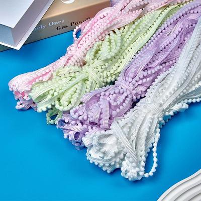 1,3cm Buntes Wollkugelband für DIY Haarschmuck und Heimtextildekor
