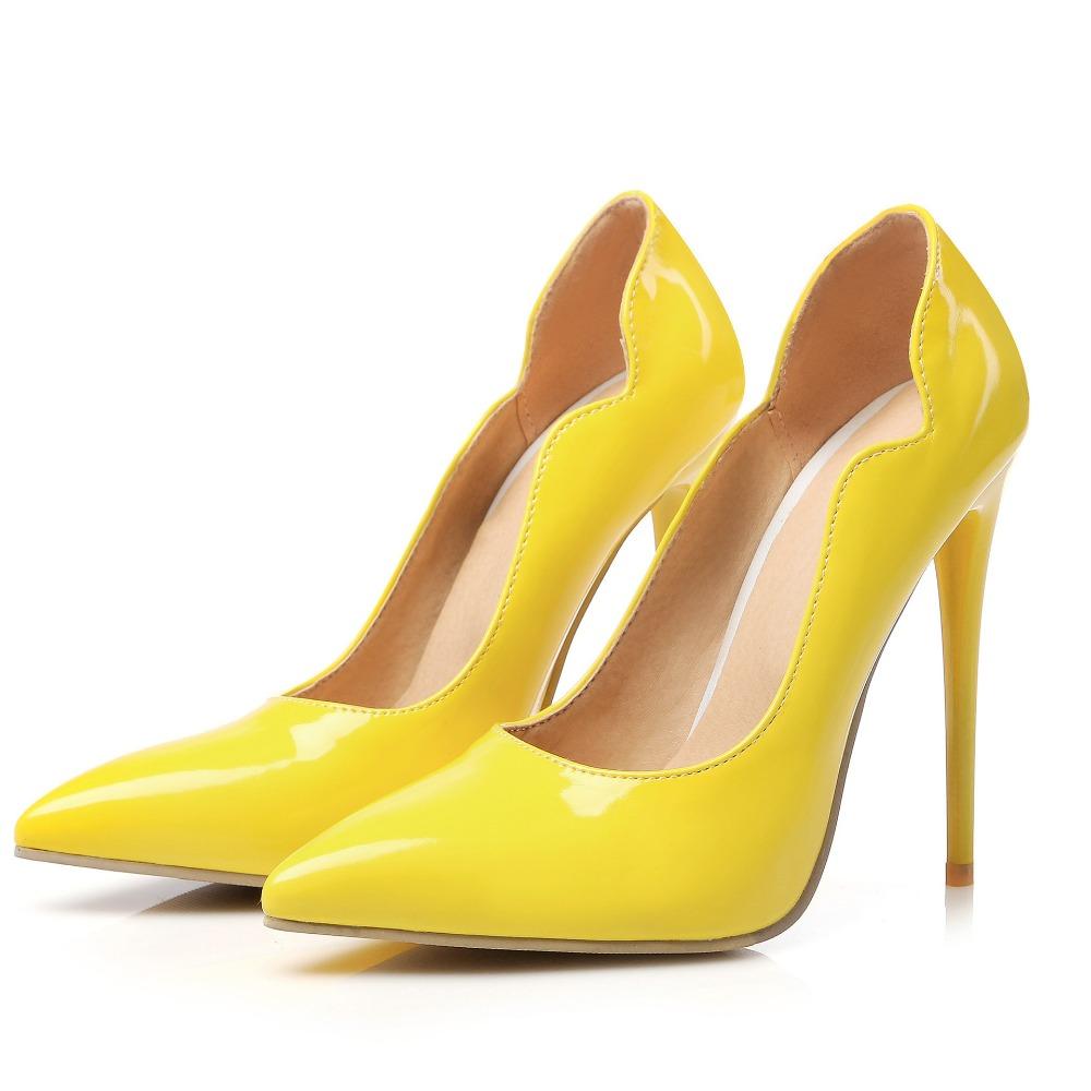 Fashion 2025 Women Shoes Luxury Brand Pumps Red Shiny Bottom Pointed Toe Black High Heels Thin Heel 12cm Sexy Wedding Party Ladies Shoe