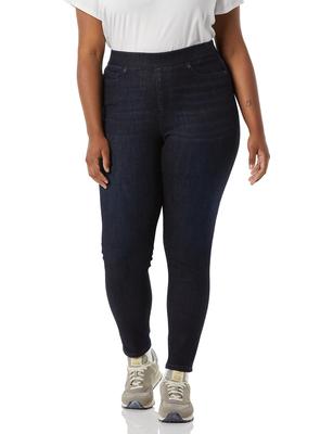 Amazon Essentials Stretch Black Size Short Women's Mid-Rise Pull-On Jeggings, Rinse, 4XL,