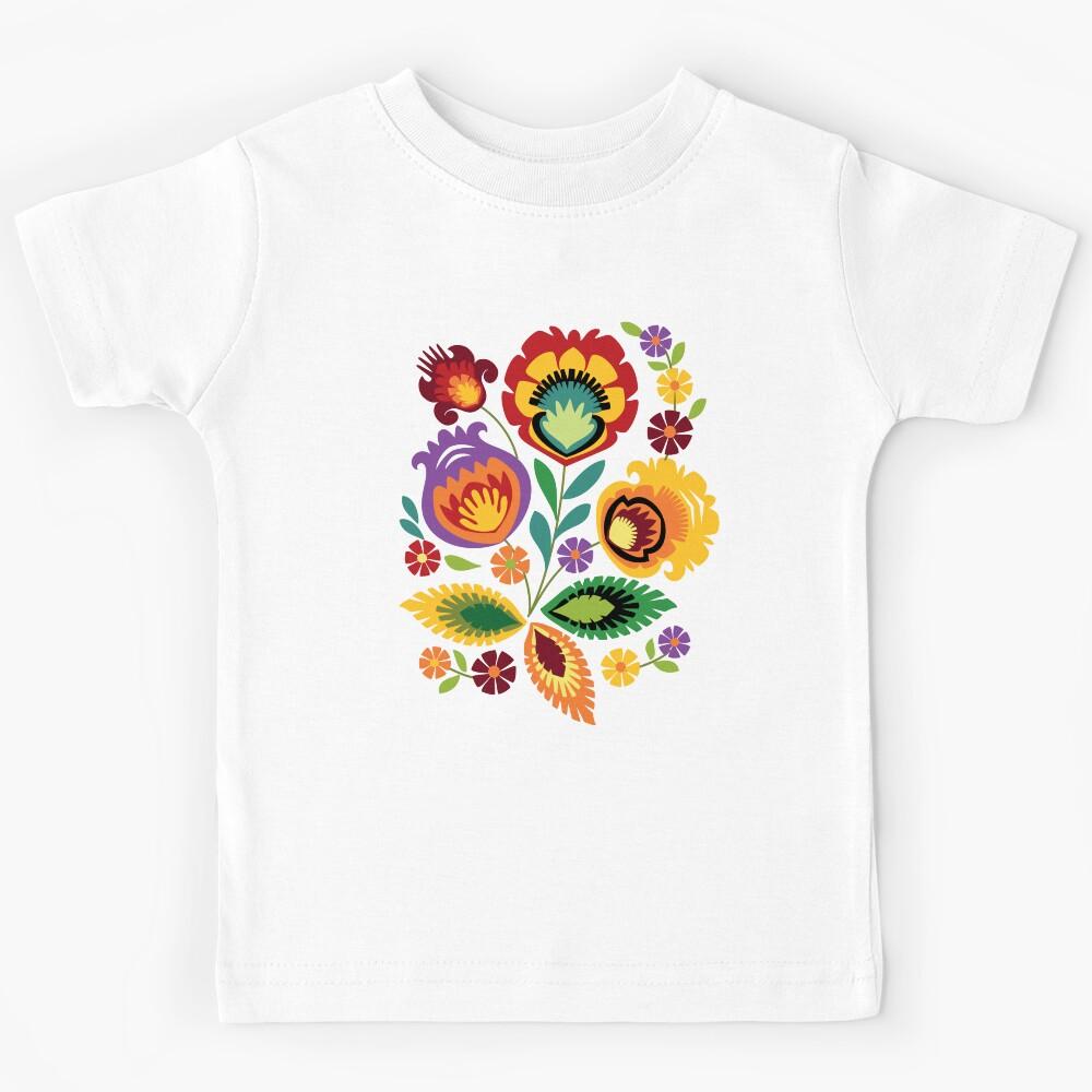 Polish Folk Flowers Red Kids T-Shirt 110