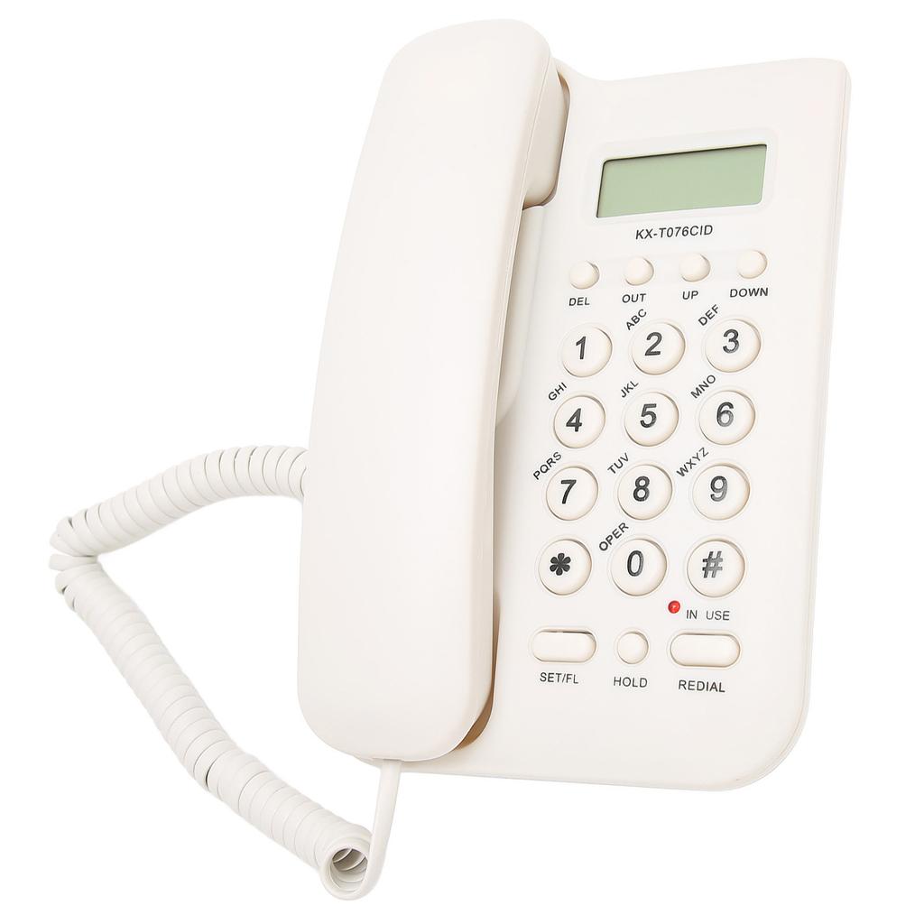 Tischtelefon Anrufer-ID Wandhalterung Minimalistisch Kabelgebundenes Haustelefon für Zuhause Hotel Telefonleitung