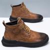 Herren Winter Plus Samt Verdickte Leder Schneestiefel - Rutschfest, Lässig, Outdoor Martin Stiefel.
