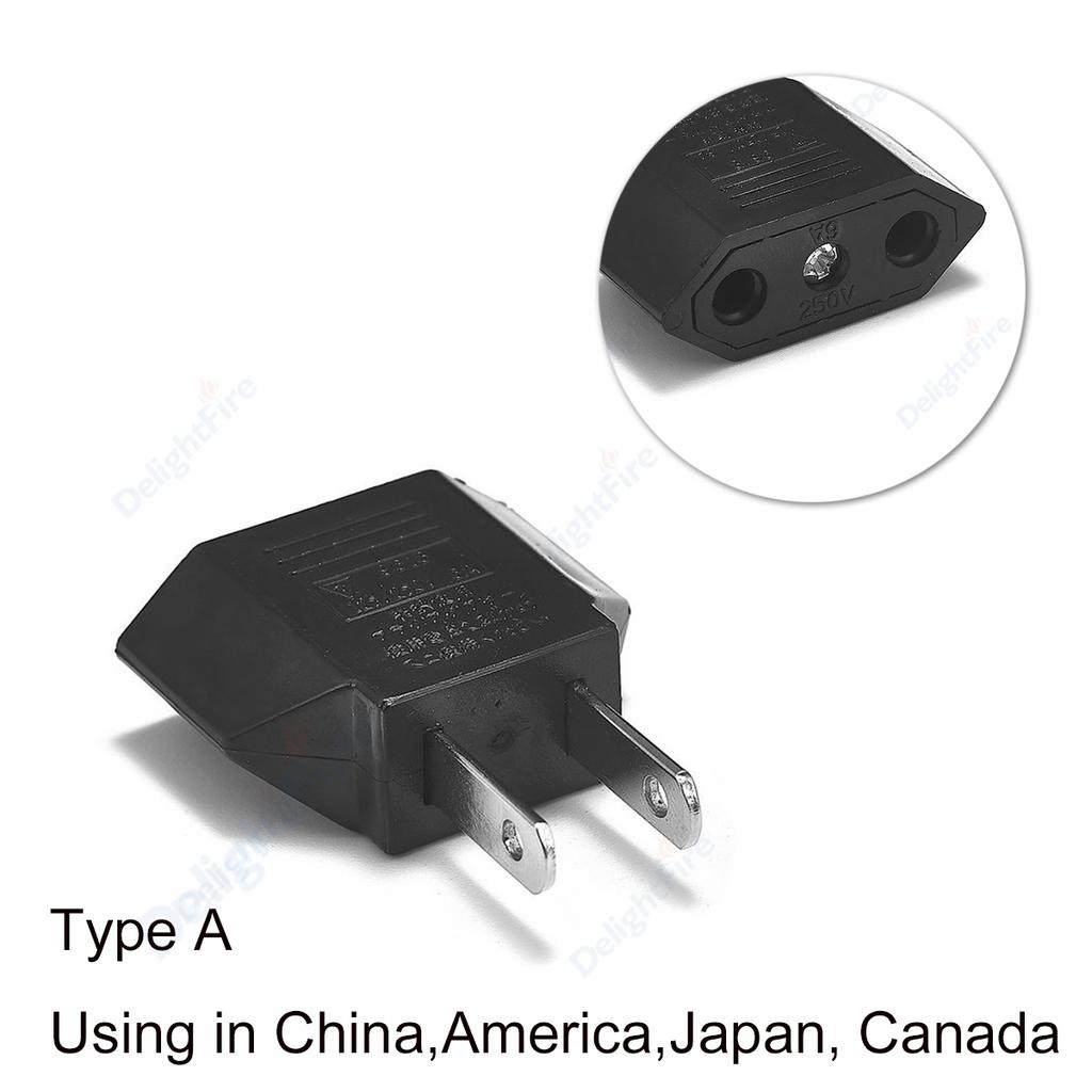 US Plug Adapter Euro EU To US Socket Power Converter European To American Mexico Canada China Travel Adapters Electrical Socket