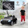 Children's electric car licensed Mercedes SLC 300 12V max speed 5 km/h sound and light effects remote control black