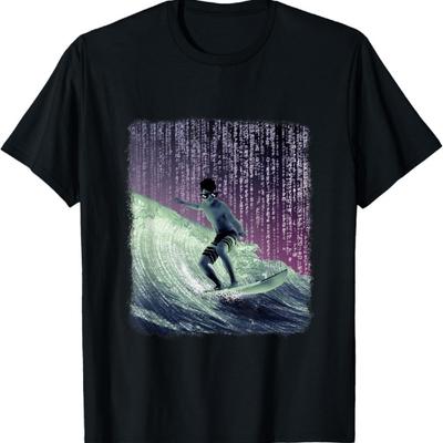 Cyber Surfer Welle T-Shirt