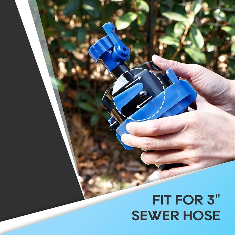 A84X-RV Sewer Hose Accessories- Rinse Cap For Water Flow Shut Off Valve Fits All 3" Sewer Bayonet Fittings For Garden Hose