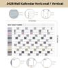 Yearly Wall Calendar 2026,Double Side Paper Full Year Wall Calendar One Page, 365 Day Calendar at One Glance, 23"X 33", Paper Folded,