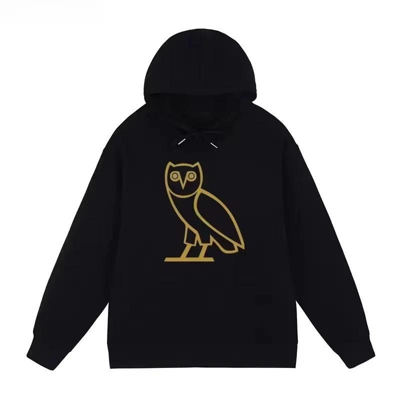 

Fashion Trend Y2K Men s and Women s All Cotton Plus Size Hoodies Drake Duck Album Egg Rap Hip Hop Simple Owl Pattern Hoodies Sportswear S