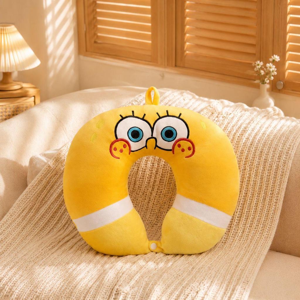Cartoon Soft U-Shaped Neck Pillow - Portable Nap Pillow for Car, Office, or Travel