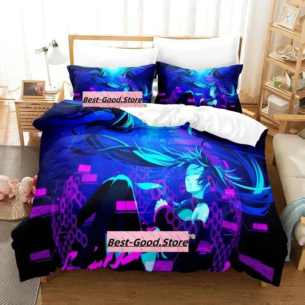 Anime Vocaloid Bedding Set Printed Bed Set With Pillowcase Bed Duvet Cover Soft Single Double Queen Super King Size Bedroom