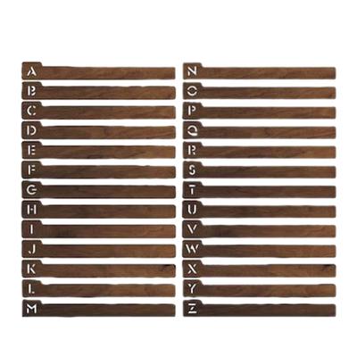26 Pieces Vinyl Record Dividers Alphabetize Organizer Easy To Use Wooden Alphabet Separator
