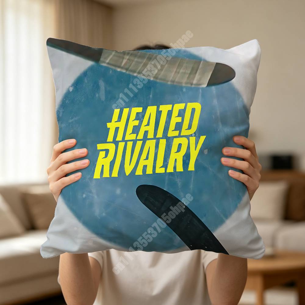 HHeated RRivalry Ice Hockey Sofa Couch Pillow Cover Cushion Case Cozy Bedroom Accent Studio Furnishing