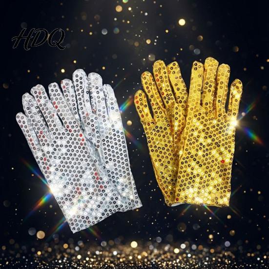 Breathable Sequin Gloves 1 Pair Shiny Silver for Adults Stretchy Mesh Lightweight Metallic Sparkly Performance Dance Stage Costumes Halloween Party