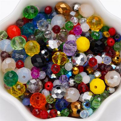 4-8 mm gemischte Kristallperlen, handgefertigt, zum Selbermachen, Perlenmaterial, Zubehör