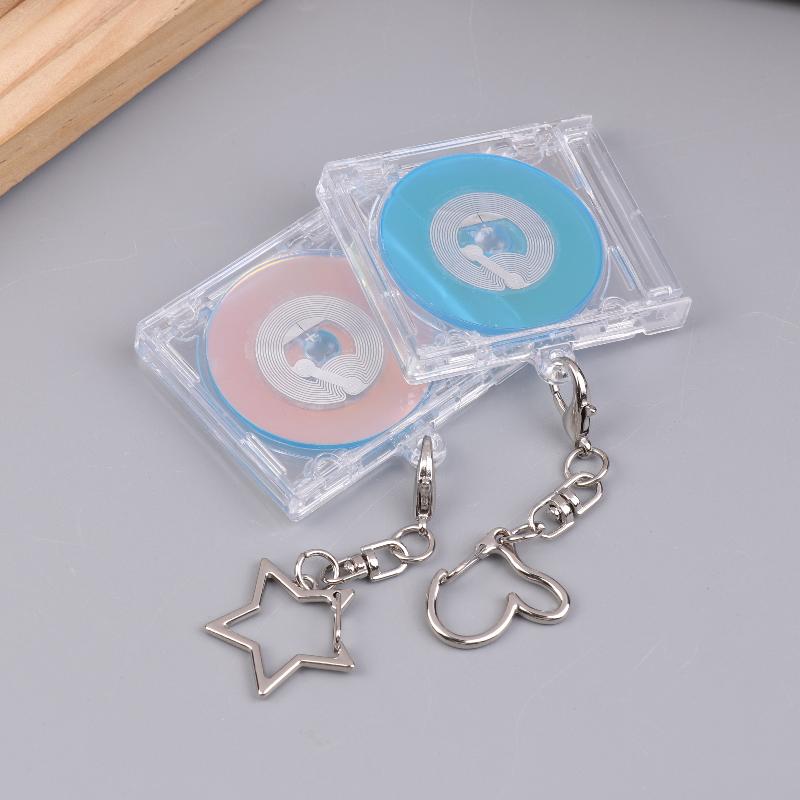 1 Set Mini NFC-Funktionale CD-Disc-Player-Form Hülle Schlüsselanhänger Peripherie Gedenkalbum Schlüsselhalter Für DIY Rucksack Anhänger