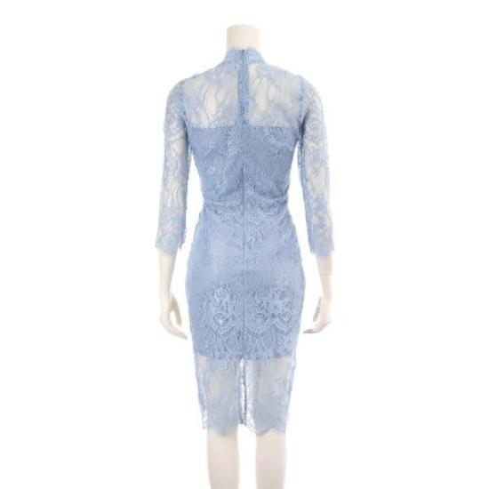 GRAXIA Cabaret Midi Tight Perfect for Hostess High Light Size M Dress, Dress, Dress, Hostesses, Clubs, Lounges, 3/4 Sleeves, Neck, Lace, Knee-Length,